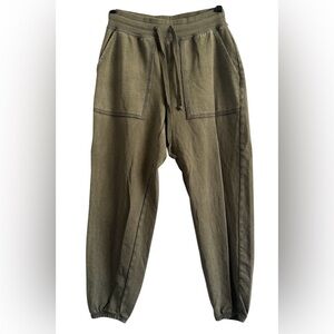 Aerie Olive Green Women's Mid Rise Drawstring Joggers Pockets Size XS Short